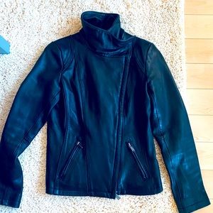 Michael Kors black leather jacket, M